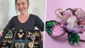 Lucie Tomanová (40) tvoří klenoty z kamínků a perliček. Od brože po babičce ke šperku pro první dámu
