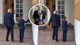 Trump během setkání s vnukem kulhal a nejistě došlapával. Ivanka ukázala fotky