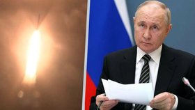 Putin přihlížel cvičení jaderných sil: Rusové odpálili i dvě mezikontinentální rakety 