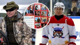 Putinův bizardní mačo kalendář: Túry, jízda na skútru, ippon v judu či hra na klavír za 73 korun!