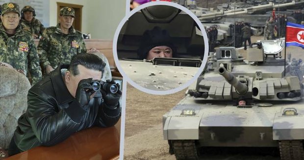 Diktátor ve zbrusu novém tanku: Kim vyzval vojáky, aby dokončili přípravu na válku