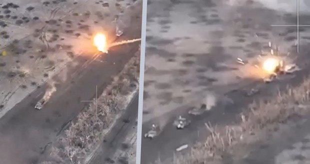 Ukrajinci zničili obrovský konvoj ruských tanků! Putinovi vojáci se museli stáhnout