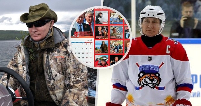 Putinův bizardní mačo kalendář: Túry, jízda na skútru, ippon v judu či hra na klavír za 73 korun!