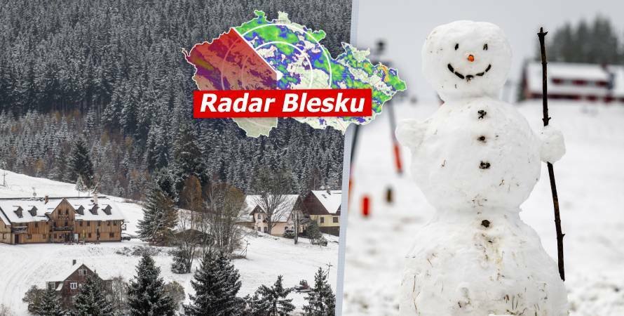 Zimní počasí se o víkendu projeví naplno: Napadne až 30 cm sněhu! Sledujte radar Blesku.