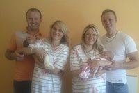 Dvojčata Michaela a Martina porodila ve stejný den: Otci jsou dva bratři-hasiči