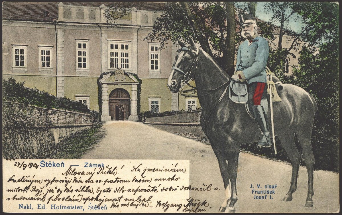 Císař ve Štěkni v roce 1905.