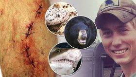 Dvacetiletý mladík přežil útok žraloka, medvěda a chřestýše.