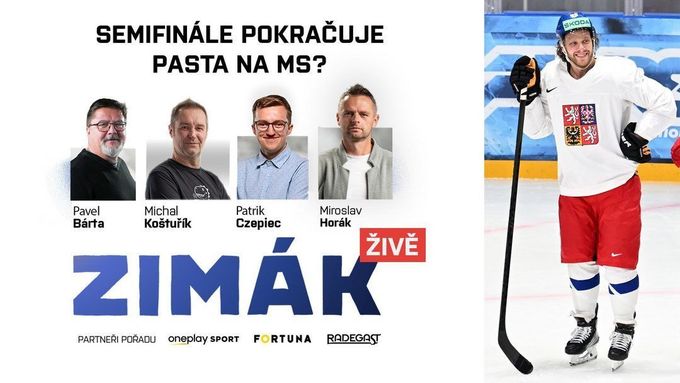 Zimák ŽIVĚ: Kontroverzní atak na Pospíšila i finále Maxa ligy. Pastrňák na MS (asi) pojede Zimák ŽIVĚ: Kontroverzní atak na Pospíšila i finále Maxa ligy. Pastrňák na MS (asi) pojede