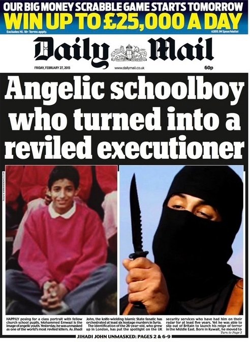 Tvář džihádisty Johna odhalil deník Daily Mail.
