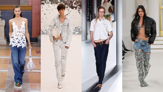 Jaké džíny se budou nosit v roce 2024? Podívejte se na inspiraci z přehlídek.