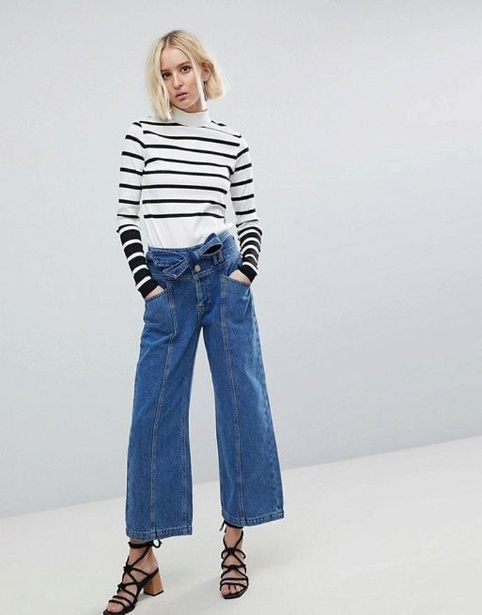 Cropped džíny s páskem, River Island, 61 eur, www.asos.com