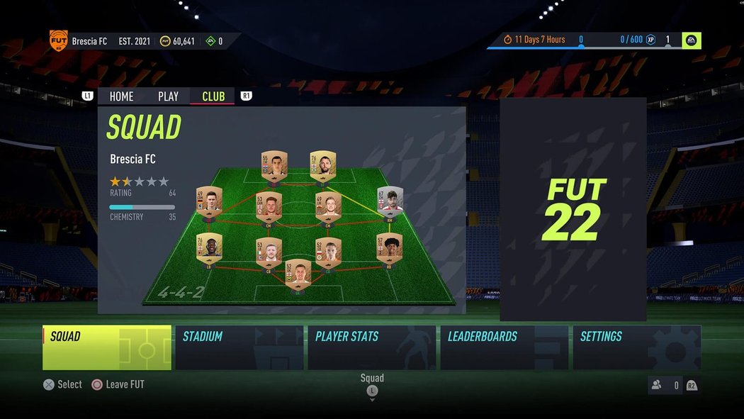 Menu FIFA 22