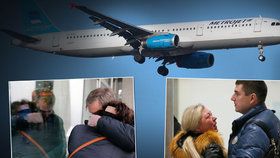 Příbuzní cestujících z ruského airbusu jsou zdrceni.