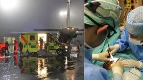 Pražští lékaři byli díky armádnímu letounu u malého pacienta za 50 minut.