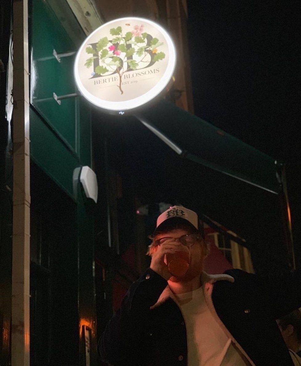 Ed Sheeran a jeho restaurace  Bertie Blossoms