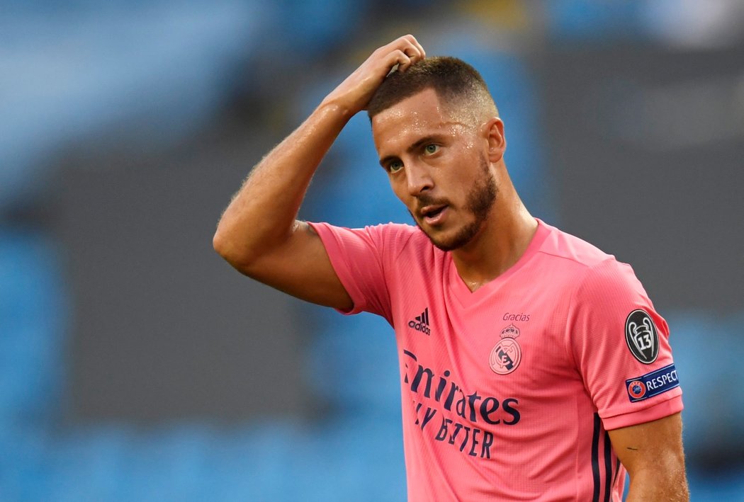 Eden Hazard během utkání osmifinále Ligy mistrů