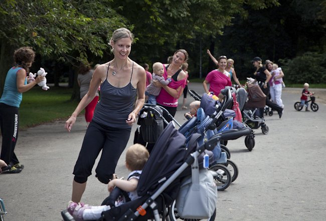 Z lekcí strolleringu, neboli cvičení s kočárkem