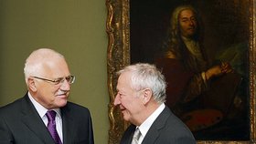 Eduard Janota a prezident Václav Klaus.