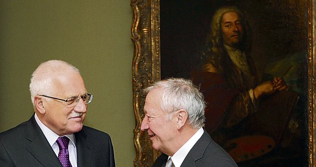 Eduard Janota a prezident Václav Klaus.