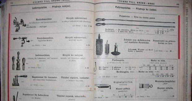 Dobový katalog železářského velkoobchodu Eduarda Tilla.