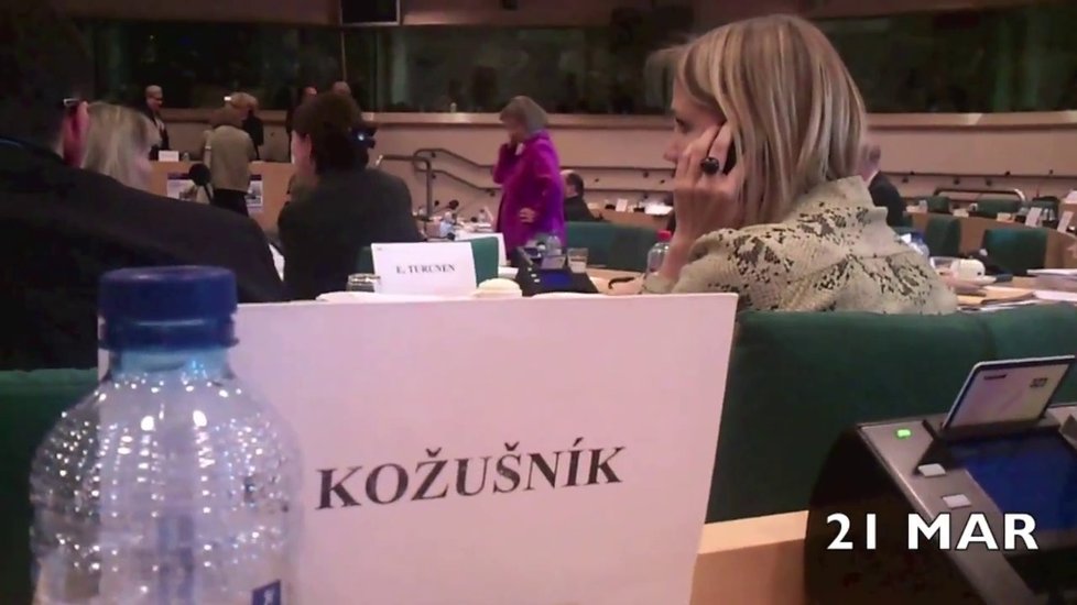 Kožušníkovo místo při zasedání europarlamentu