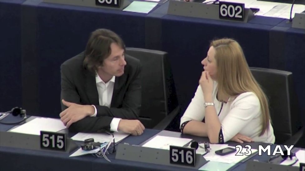 Europoslanec Kožušník s kolegyní v europarlamentu