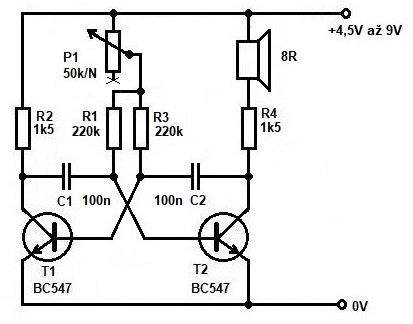 Multivibrátor s nastavitelnou výškou tónu