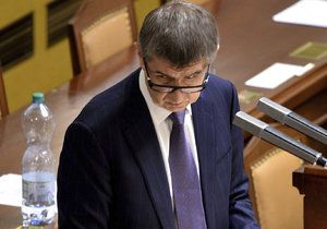 Andrej Babiš během mimořádné schůze Sněmovny ke schvalování EET (18. 12. 2015)