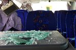 Pravěpodobně bomba zasáhla v neděli odpoledne autobus plný turistů poblíž pyramid v egyptské Gíze. (19.5.2019)