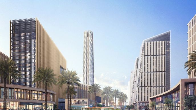 Iconic Tower je jedním z 18 mrakodrapů plánovaných pro finanční čtvrť nového egyptského hlavního města, které tamní úřady budují od základů méně než 50 kilometrů východně od Káhiry