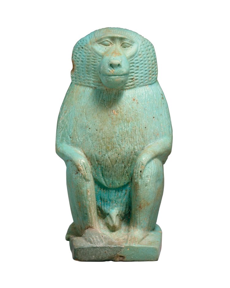 Socha paviána z pozdní egyptské doby, 26. až 29. dynastie