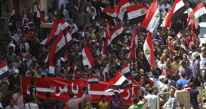 Záběry ze znepokojeného Egypta