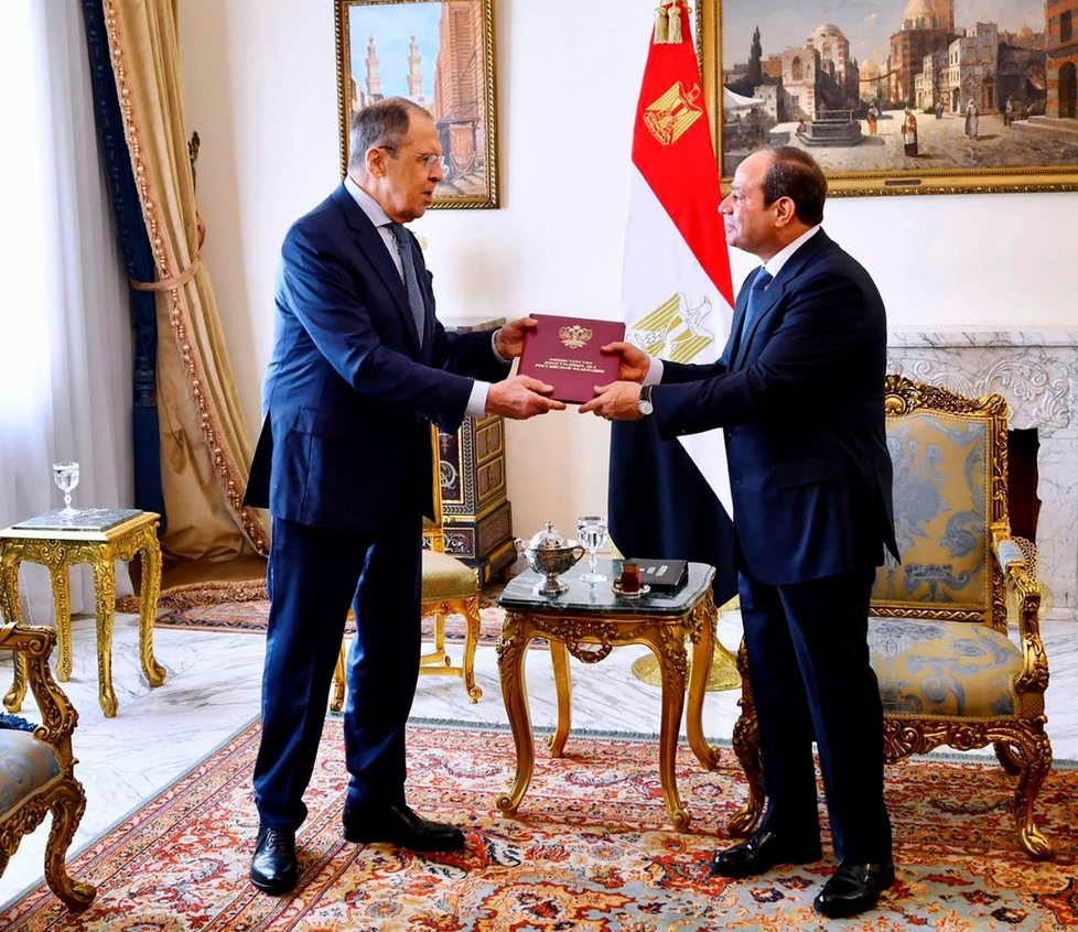 Egyptský prezident Sísí přijal Sergeje Lavrova.