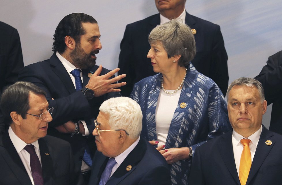 Summit EU a LAS v Egyptě: Libanonský premiér s britskou premiérkou Mayovou