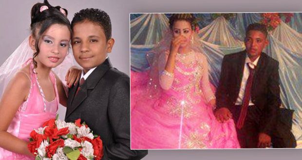 Zvrácená egyptská svatba: Nevěstě je 10 let a ženichovi 12!
