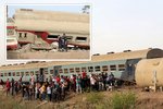 Vykolejení vlaku v Egyptě 18. dubna 2021.