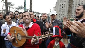 V Káhiře se prostestuje i pomocí hudby