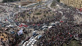 Hlavní Káhirské náměstí Tahrír bylo centrem protestů.