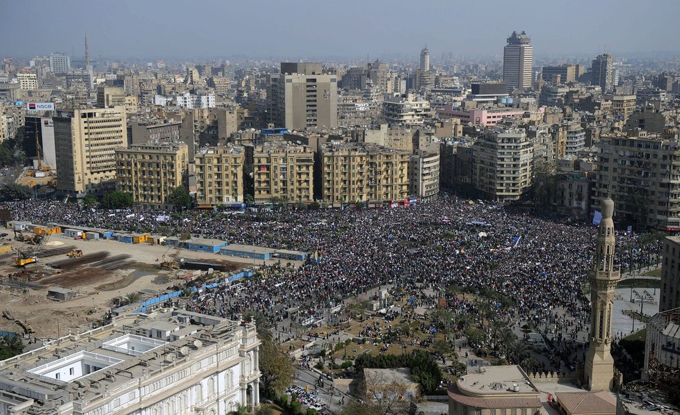 Tolik lidí se na náměstí Tahrir během revolučních událostí ještě nesešlo