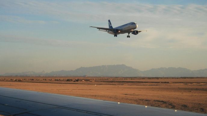 Egyptské letiště Hurghada