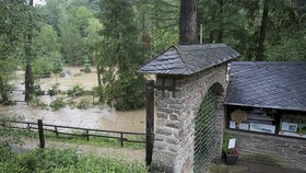 V zoo Eifel u Lünebachu způsobily bouřky záplavy. Utekl medvěd, zastřelili ho