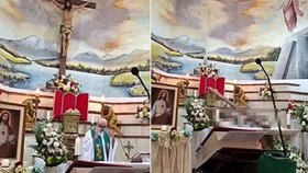 Kněze Patricia (†53) zabil přímo při mši obří kříž.