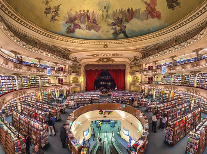 Knihkupectví El Ateneo Grand Splendid má divadelní atmosféru