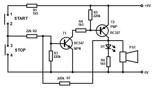 Obr. 1 – spínač s pamětí / START-STOP