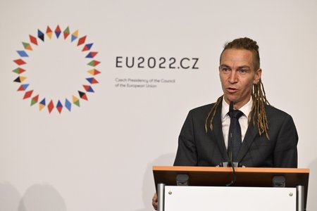 Ivan Bartoš na závěrečné tiskové konferenci zasedání evropských ministrů místního rozvoje