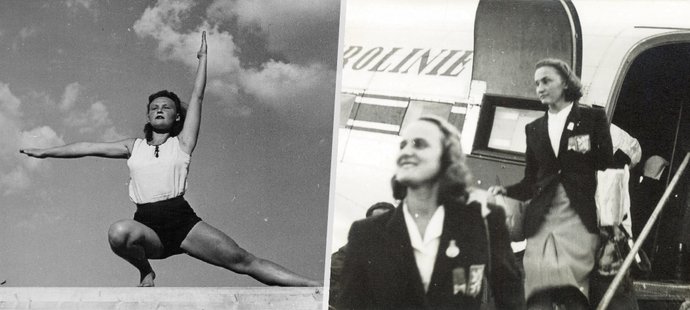 Eliška Misáková na olympijských hrách v Londýně 1948