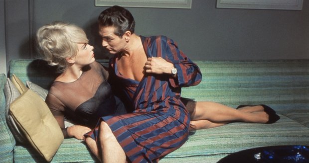 Hvězdná dvojice na stříbrném plátně: Elke Sommerová po boku hollywoodské legendy Paula Newmana během natáčení špionážního thrilleru Cena