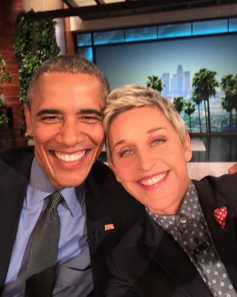 Ellen DeGeneres a Barack Obama