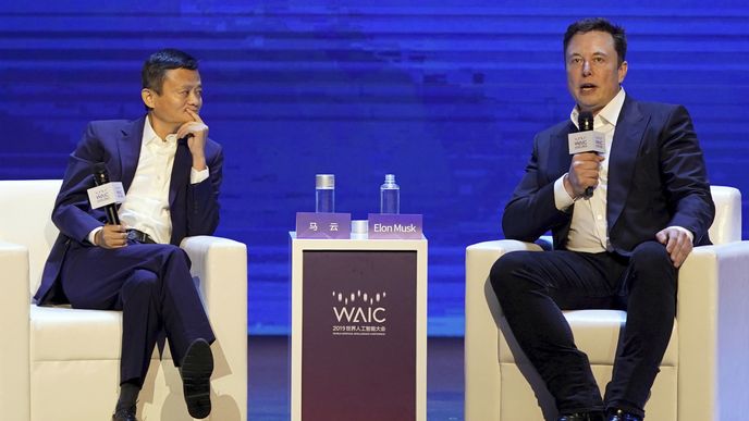 Setkání Elona Muska a Jacka Ma