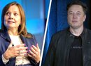 Elon Musk a Mary Barra